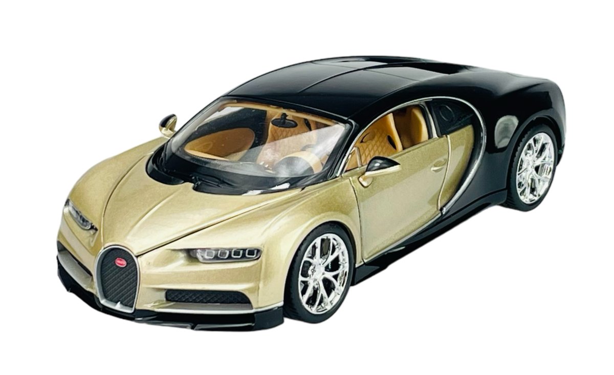 WELLY BUGATTI CHIRON ZŁOTY 1:24 SAMOCHÓD NOWY METALOWY MODEL