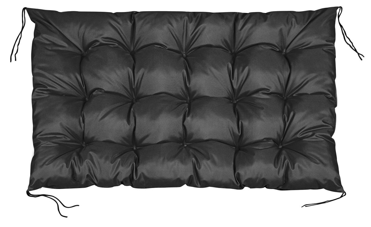 Poduszka Ogrodowa 120X80 Cm Na Ławkę Palety Wodoodporna Czarna
