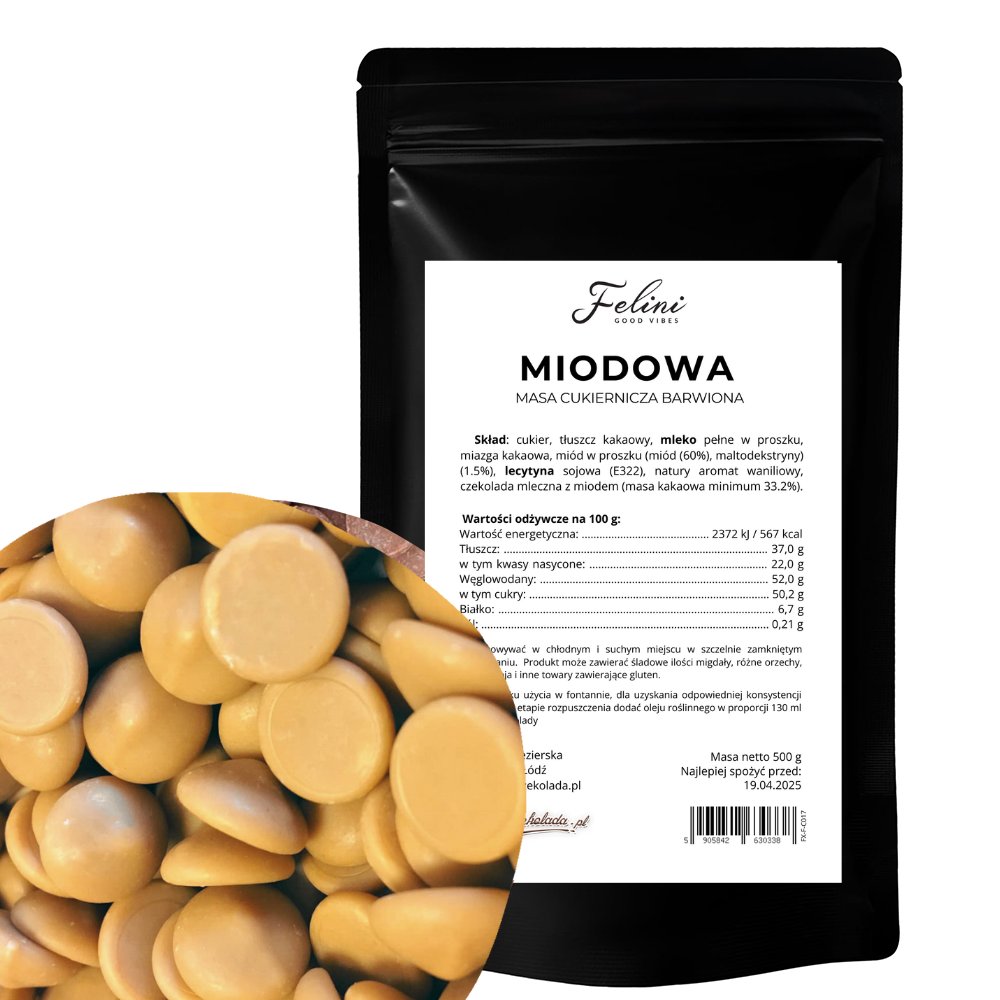 Felini czekolada miodowa 33,2% 500g