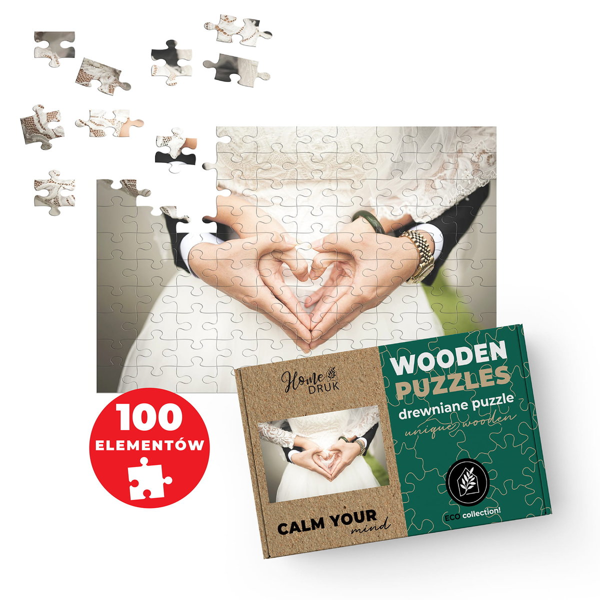 FOTO PUZZLE DREWNIANE z TWOJEGO ZDJĘCIA NA PREZENT 100 elementów 45x30 cm