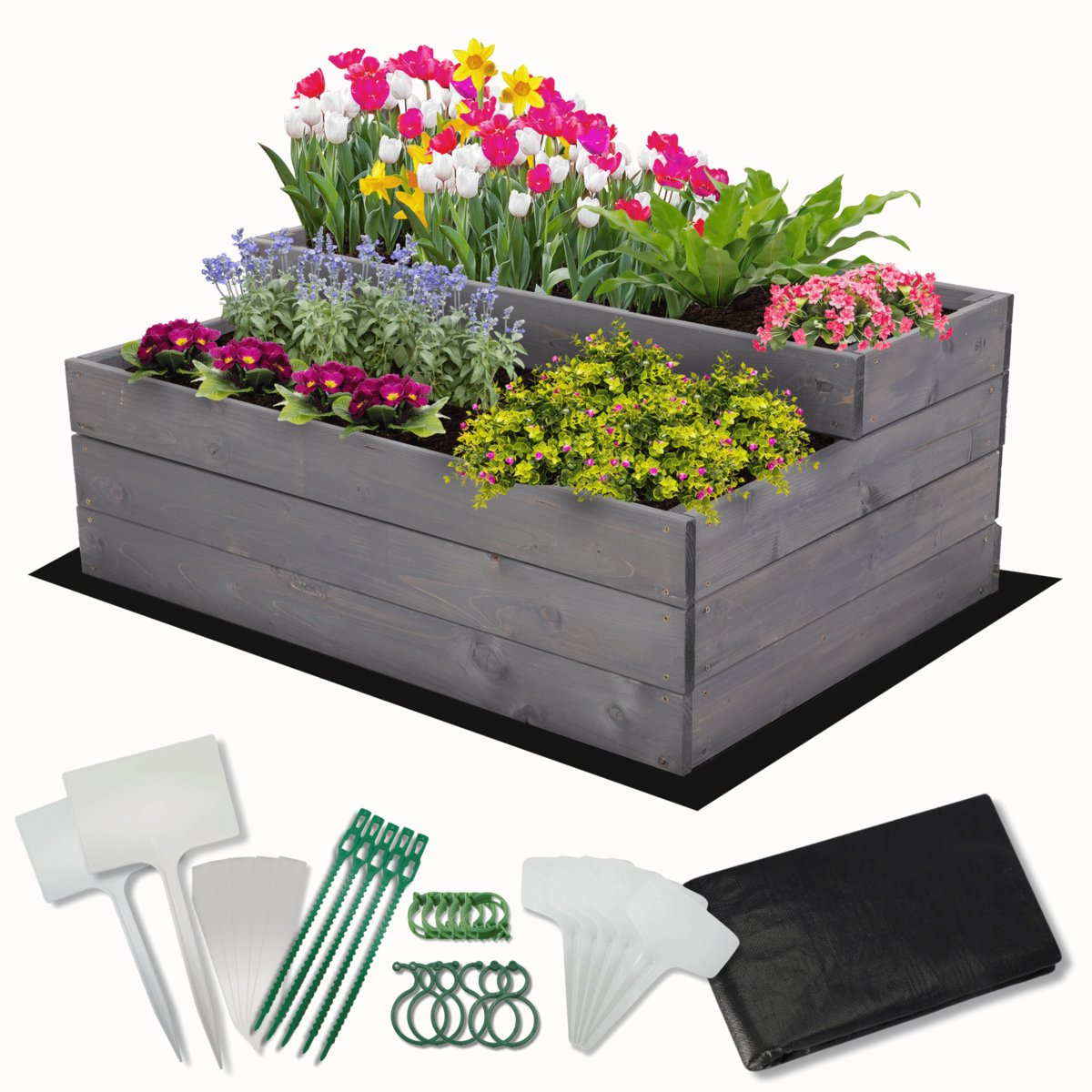 Skrzynia na warzywa warzywniak grządka IMPREGNOWANY 90x60 ZESTAW EKO / Wamar-Sosenka