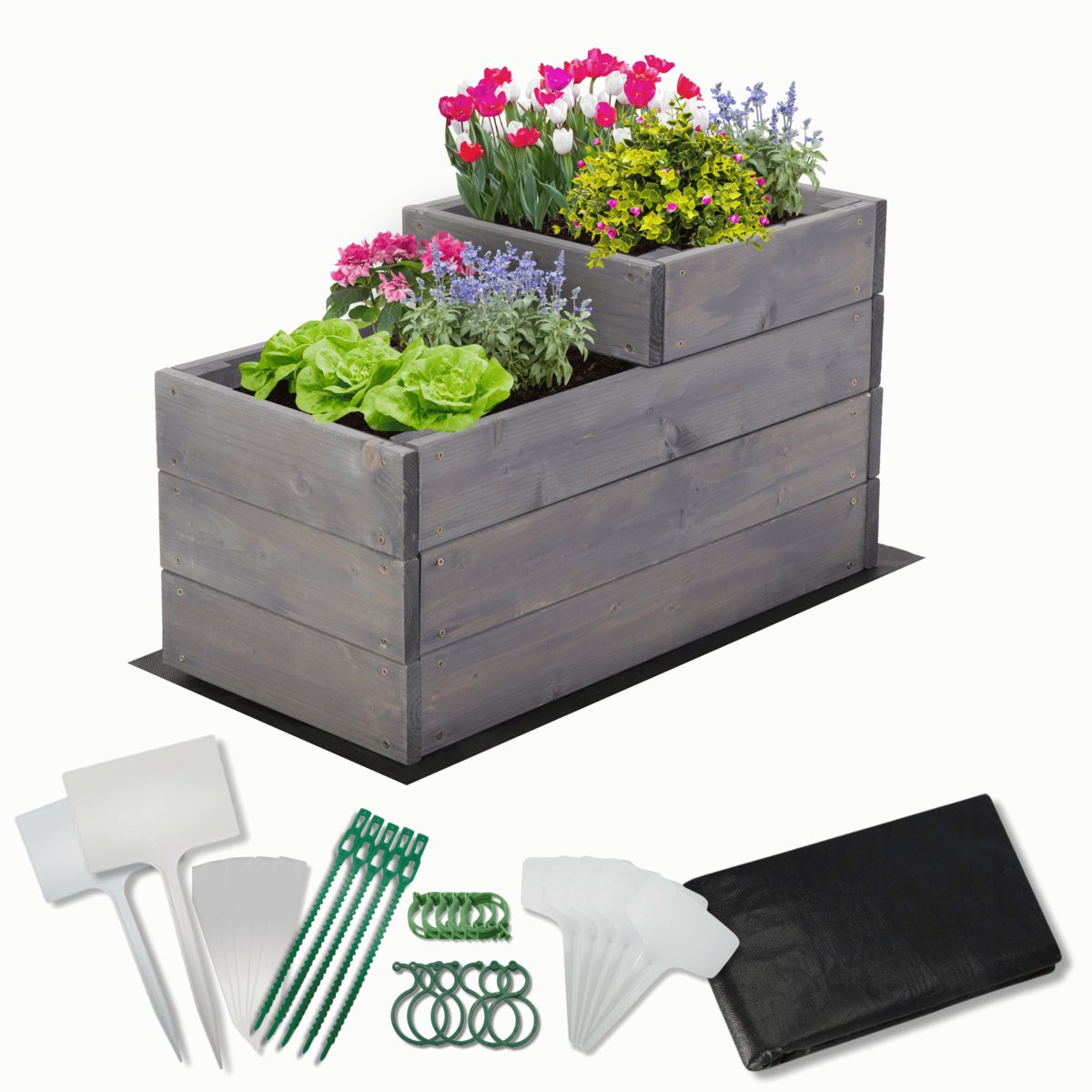 Skrzynia na warzywa warzywniak grządka IMPREGNOWANY 30x60 ZESTAW EKO / Wamar-Sosenka