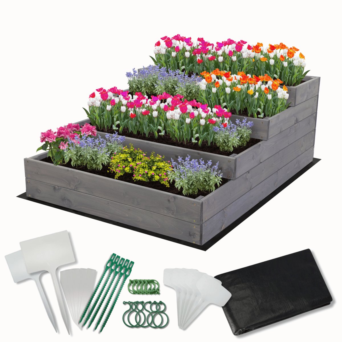 Skrzynie na warzywa warzywniak donica IMPREGNOWANY 90x120 ZESTAW EKO / Wamar-Sosenka