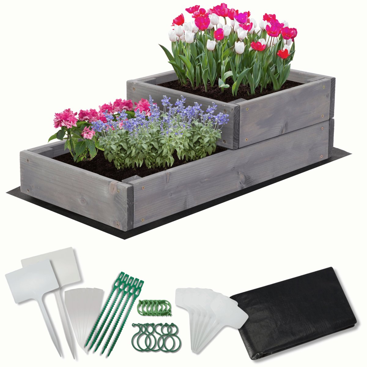 Skrzynia na warzywa skrzynie na warzywniak IMPREGNOWANY 30x60 ZESTAW EKO / Wamar-Sosenka