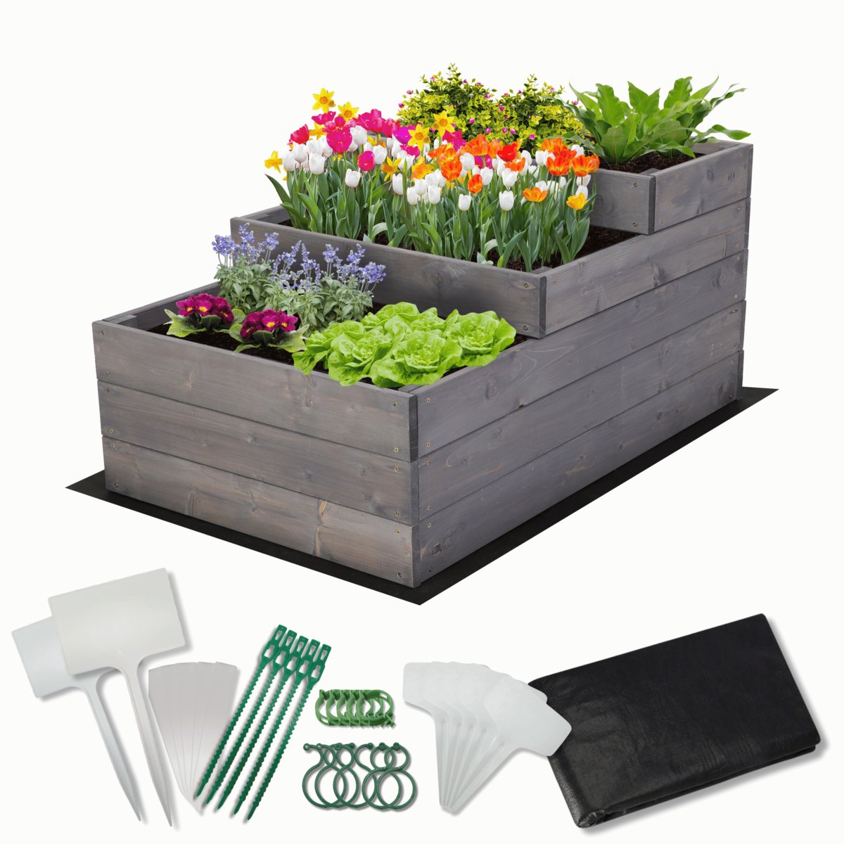 Skrzynie na warzywa warzywniak donica IMPREGNOWANY 60x90 ZESTAW EKO / Wamar-Sosenka