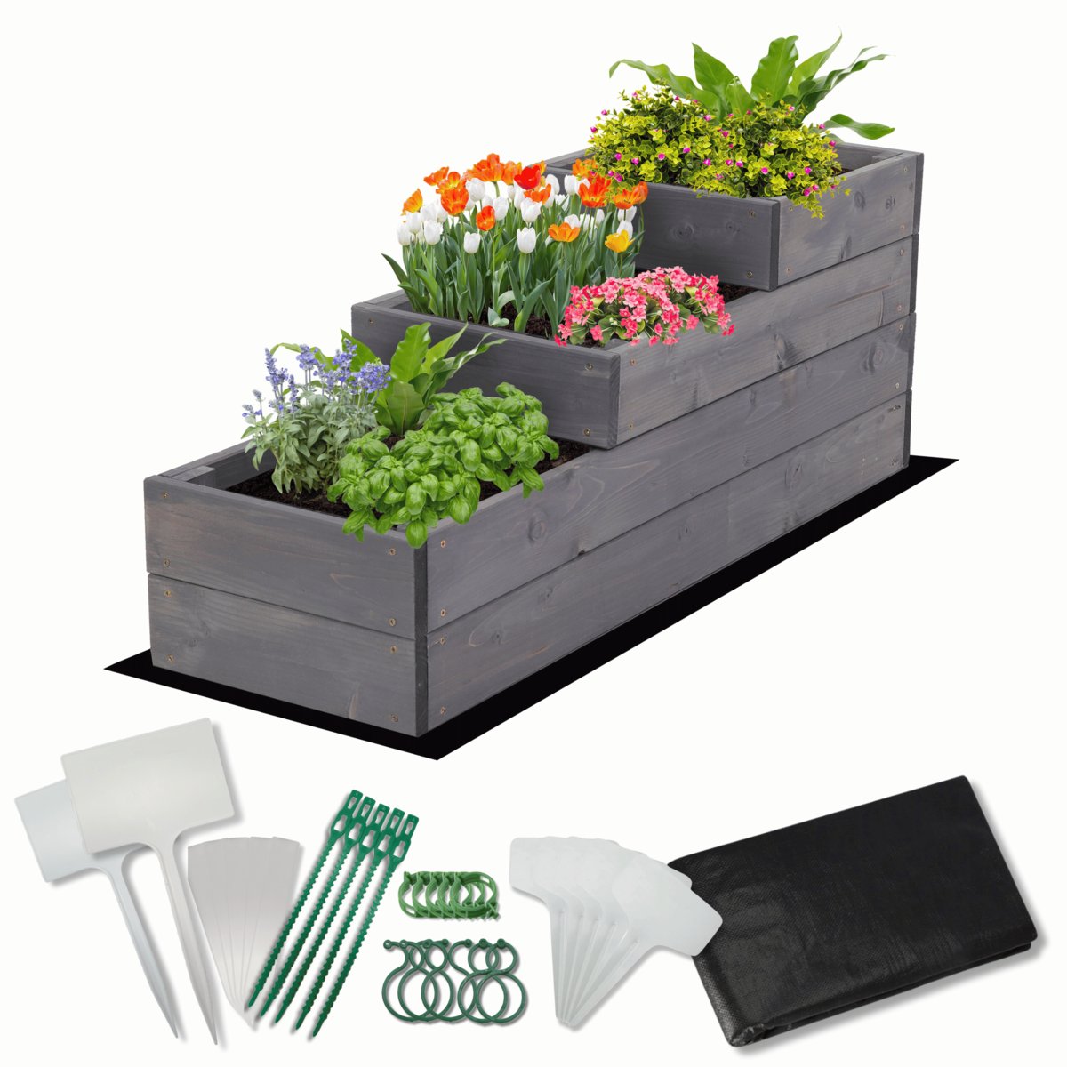 Skrzynia na warzywa warzywniak grządka IMPREGNOWANY 30x90 ZESTAW EKO / Wamar-Sosenka