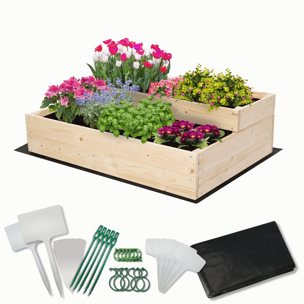 Skrzynia na warzywa warzywniak inspekt drewniany 90x60 ZESTAW ECO / Wamar-Sosenka