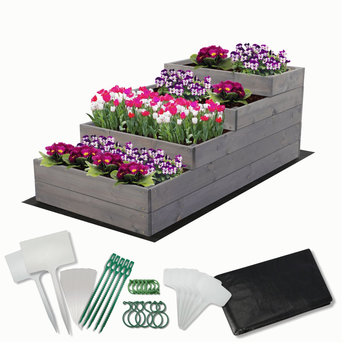 Skrzynie na warzywa warzywniak donica IMPREGNOWANY 60x120 ZESTAW EKO / Wamar-Sosenka