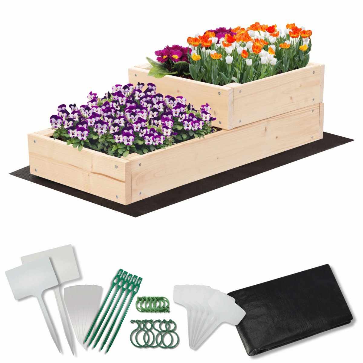 Skrzynia na warzywa skrzynie na warzywniak drewniany 30x60 ZESTAW EKO / Wamar-Sosenka