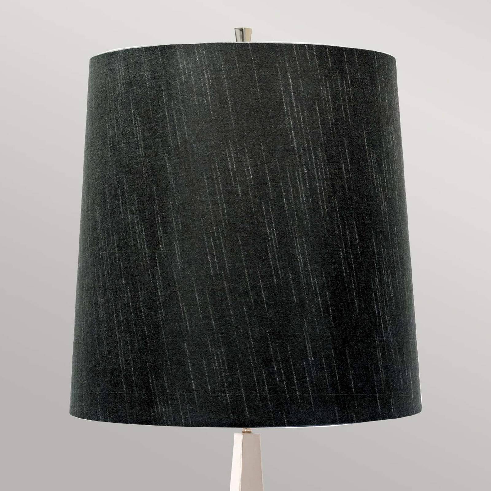 Elstead Lampa stojąca Ascent, polerowany nikiel, czarny klosz