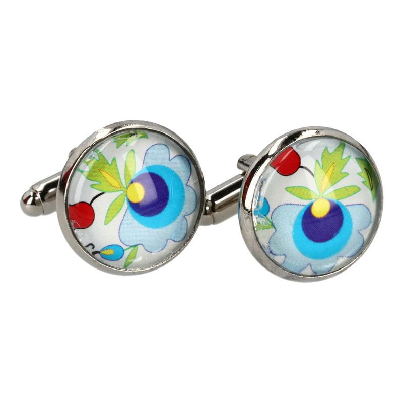 Spinki do mankietów - haft kaszubski