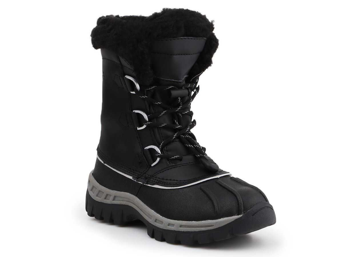 Zimowe buty dziecięce BearPaw 1871Y Black Grey