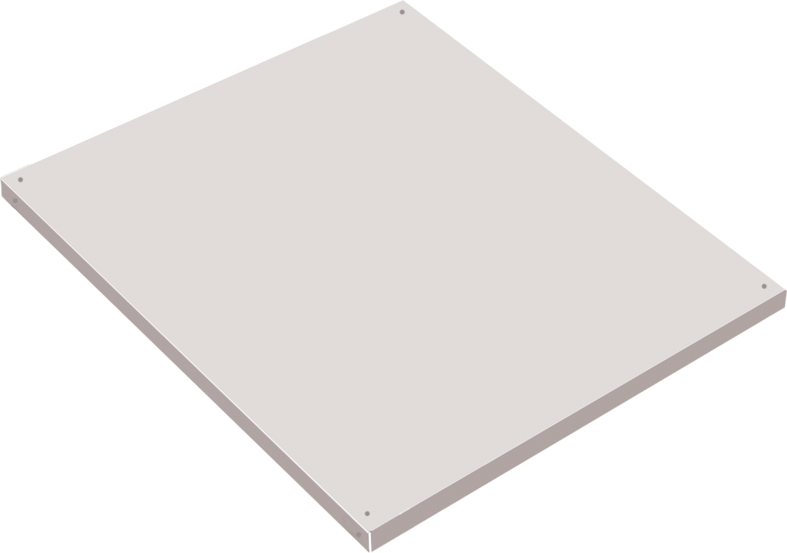 Półka do szaf warsztatowych na narzędzia, 500 x 500 mm, szary, 1 szt