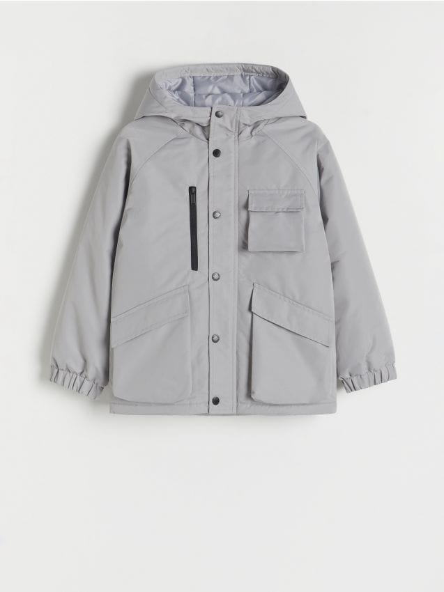 Reserved - Kurtka oversize - jasnoszary