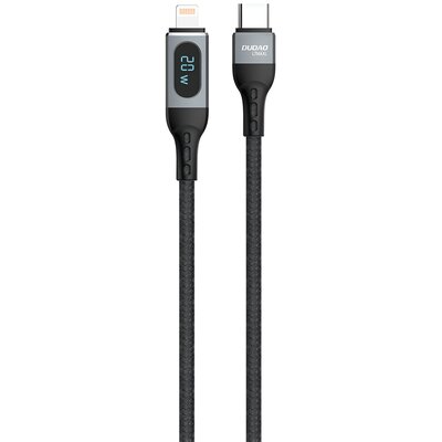 Dudao kabel USB Typ C - Lightning szybkie ładowanie PD 20W czarny (L7MaxL) L7MaxL