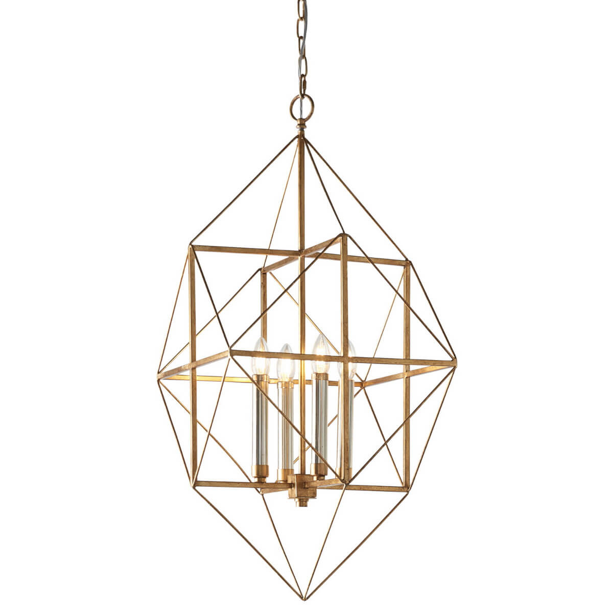Wisząca lampa druciana L&-180228 Light& na łańcuchu złota