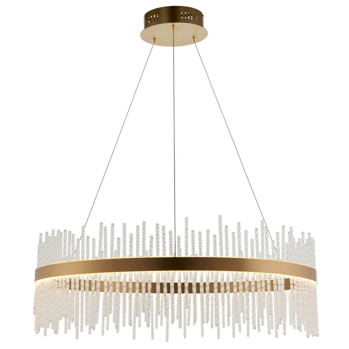 Lampa wisząca do jadalni LED L&-181908 Light& 58W 3000K ring złoty