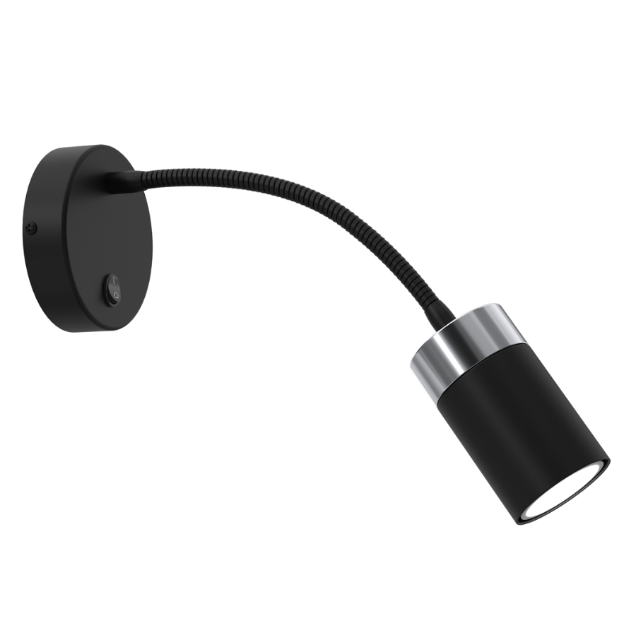 Nowoczesny czarny kinkiet led - K477 W3-F35