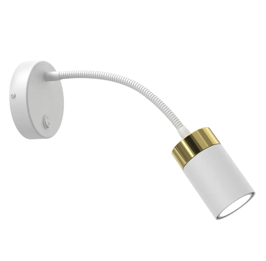 Kinkiet biało-złoty nad lustro P7-H62