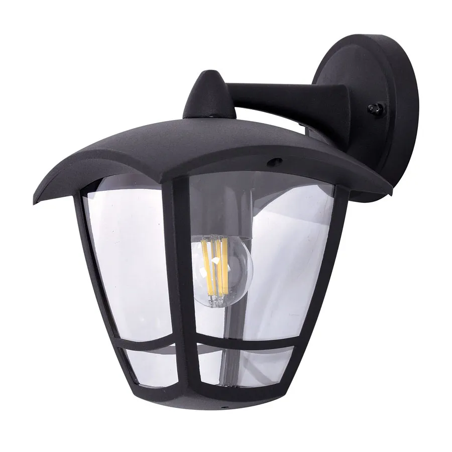 Czarna zewnętrzna lampa ścienna - A453-Kyrene