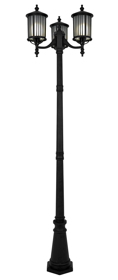 Czarna wysoka latarnia ogrodowa - 2X A444 S4-L53