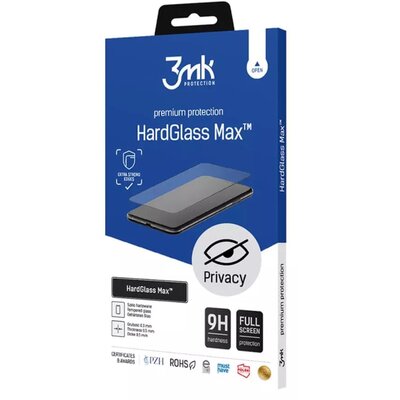 3MK HardGlass Max Privacy Sam S24 Ultra czarny/black, Fullscreen Glass