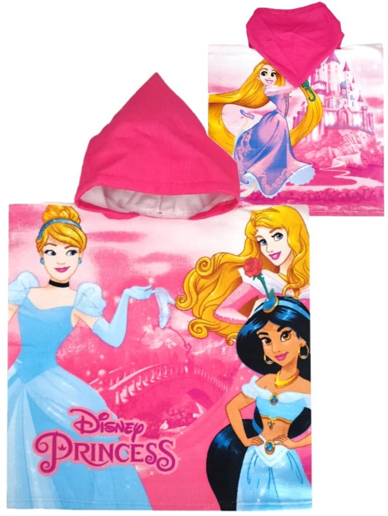 Ponczo kąpielowe z kapturem ręcznik Ksiezniczki Disney Microfibra