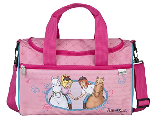 Undercover Bibi & Tina torba sportowa dla dziewcząt, 10 l, mała torba podróżna i torba dziecięca ze zdejmowanym i regulowanym paskiem na ramię, Bibi Tina w kolorze różowym, Rosa, jeden rozmiar