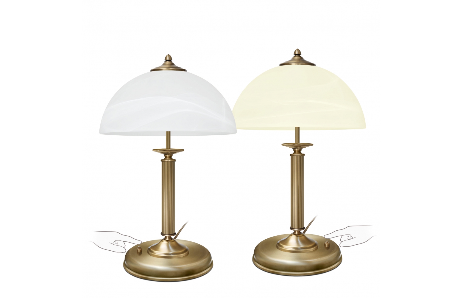 Klasyczna lampa stołowa włączana przyciskiem V-B2-P