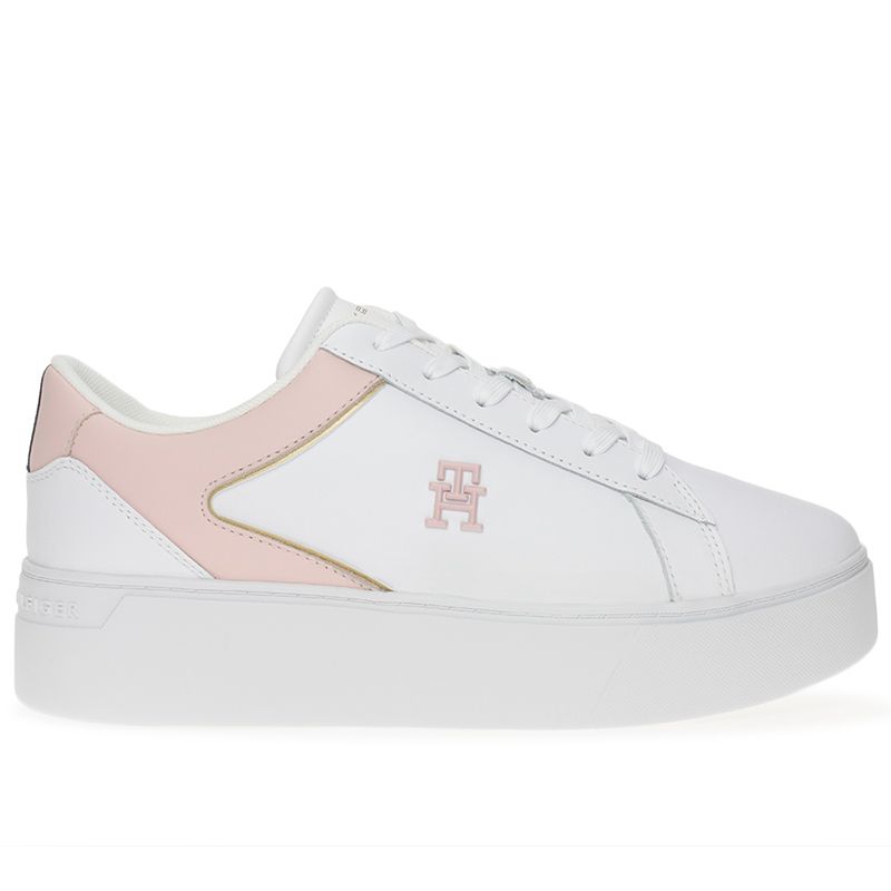 Buty Tommy Hilfiger Platform Court FW0FW07910-0LB - białe