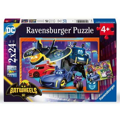 Ravensburger, Puzzle 2x24: Batwheels (12001054). Wiek: 4+