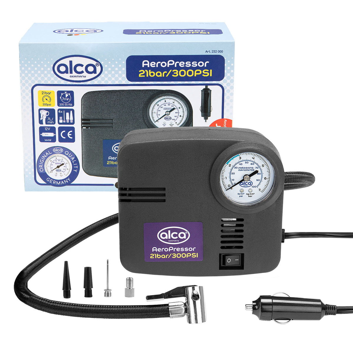 Kompresor samochodowy 12V 21BAR ALCA GERMANY