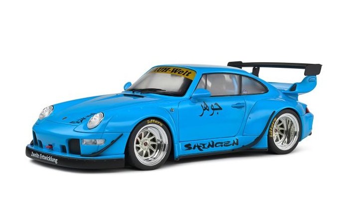 Model samochodu Porsche 911 RWB Bodykit Shingen 2018, blue Solido 1:18