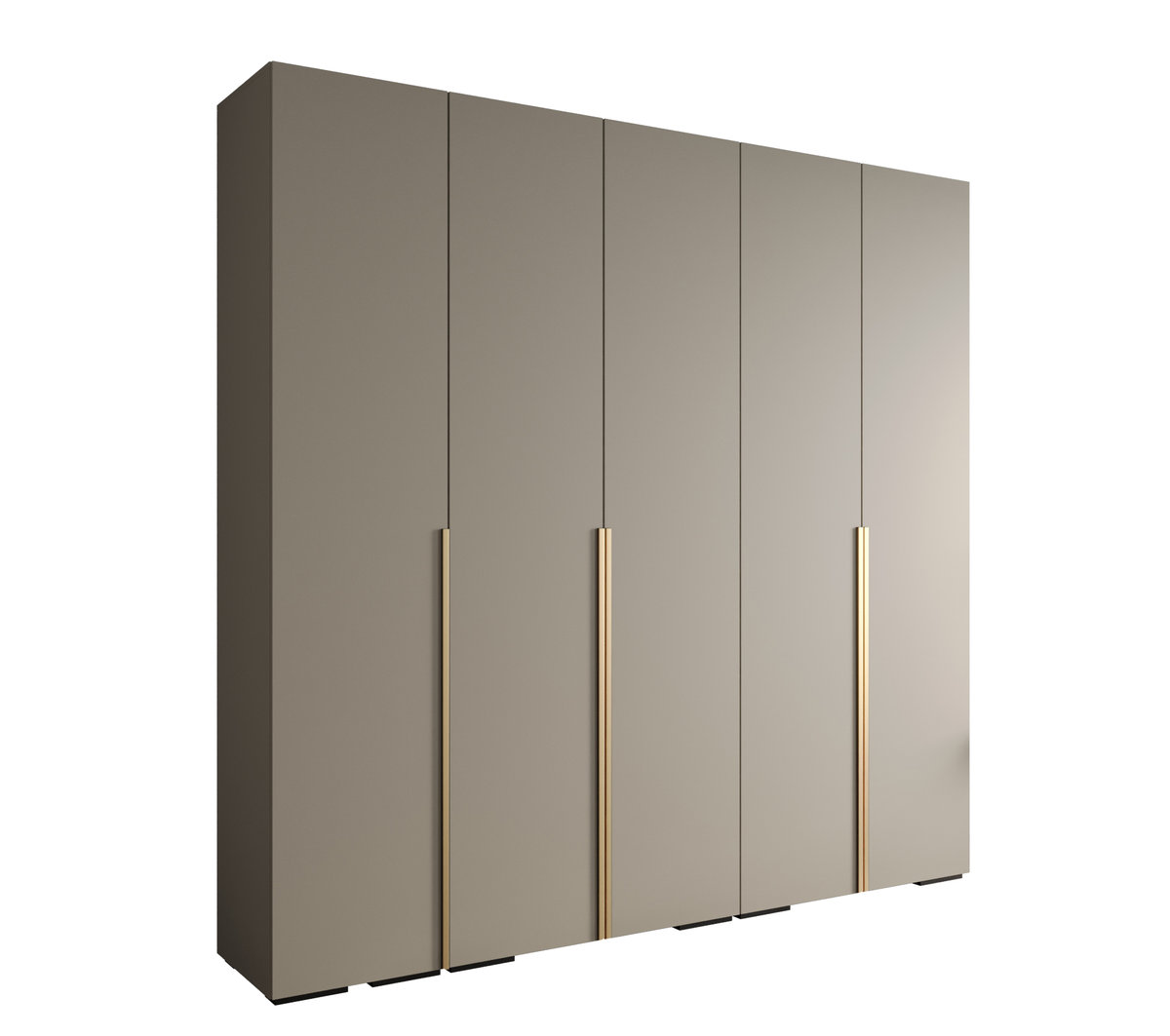 Szafa ubraniowa garderoba z półkami INOVA 1 2,5SZ kaszmir+złoty