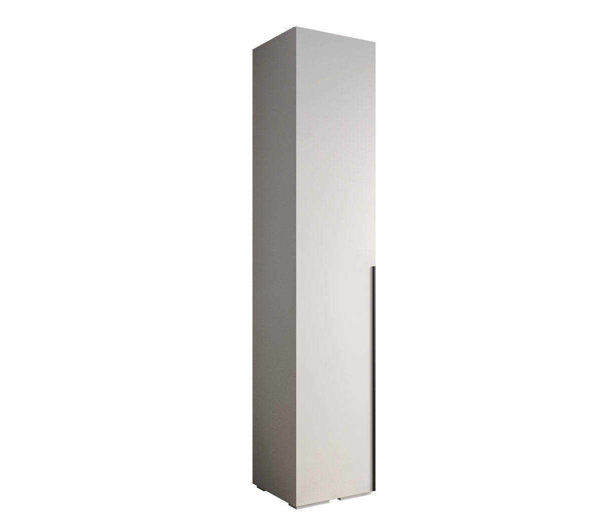 Szafa ubraniowa garderoba z półkami INOVA 1 0,5SZ biały+czarny