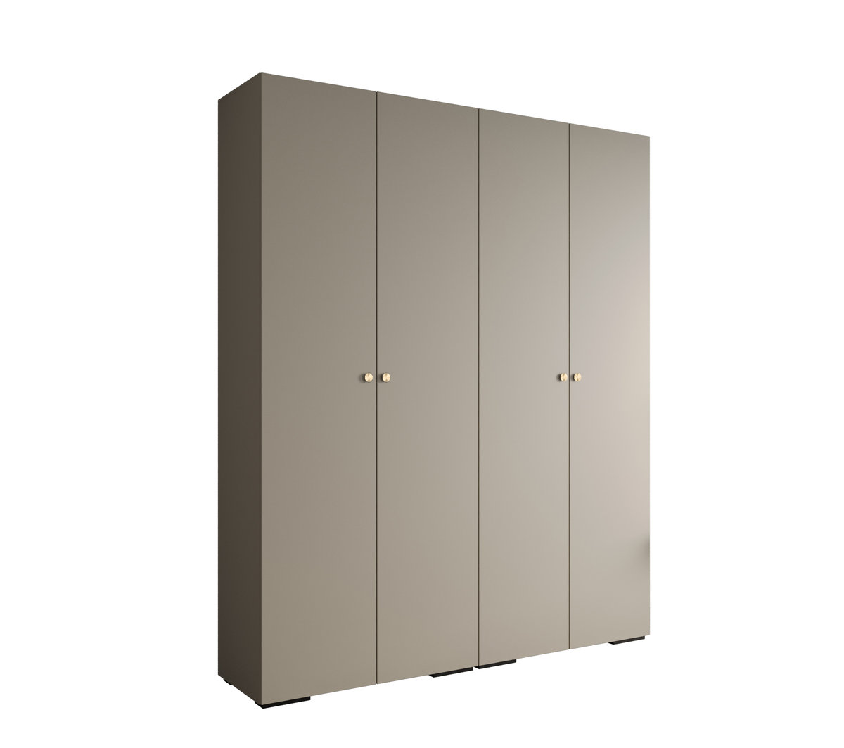 Szafa ubraniowa garderoba z półkami INOVA 2 2SZ kaszmir+złoty