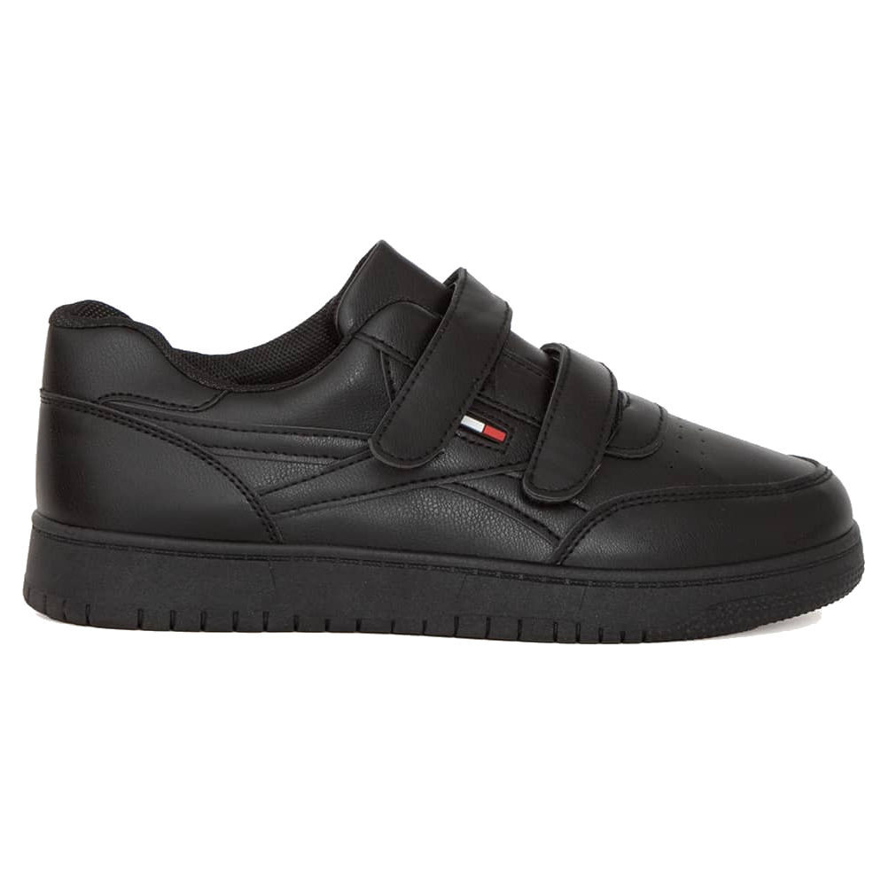 Buty Trampki Męskie Czarne Na Rzepy Sneakersy Modne Wygodne Skórzane Sportowe Stylowe 44