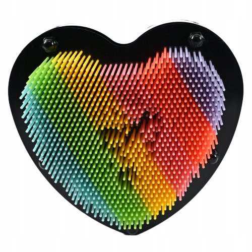 SERCE DUŻA TABLICA SZPILKOWA 3D PINART KOLOROWY GADŻET SENSORYCZNY ART