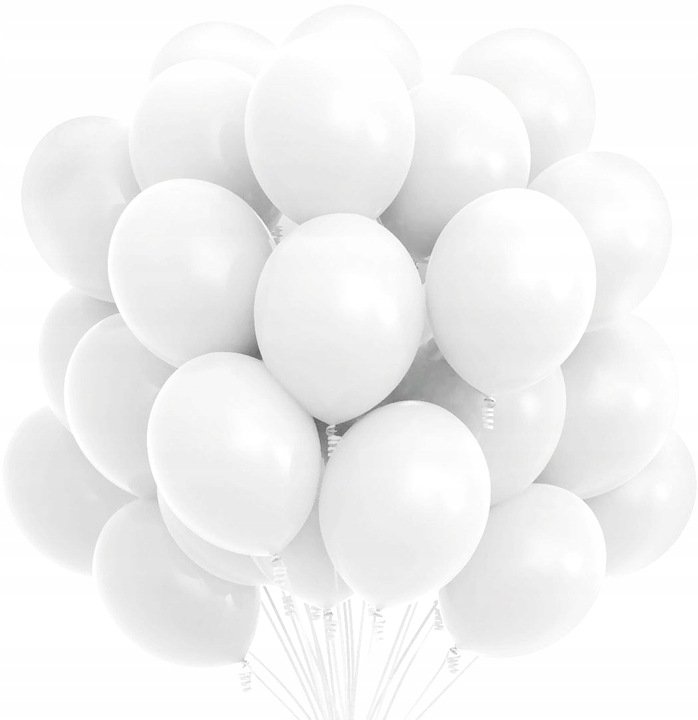 Balony białe Komunia Gotowy zestaw białych balonów na ślub wesele biel Rocznica