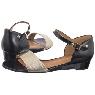 Sandały Czarne+Złoto 06486-20/00-1 (MA1189-b) Maciejka