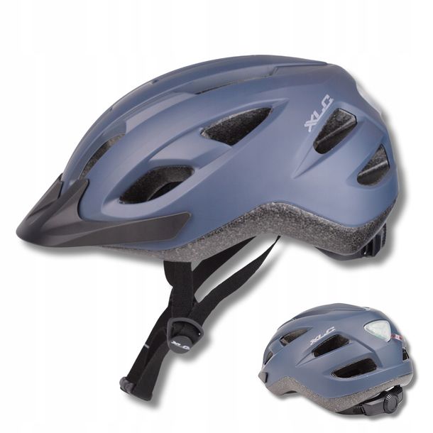 Kask rowerowy MTB CITY obw.53-60cm + wbud. światło LED XLC BH-C32 243