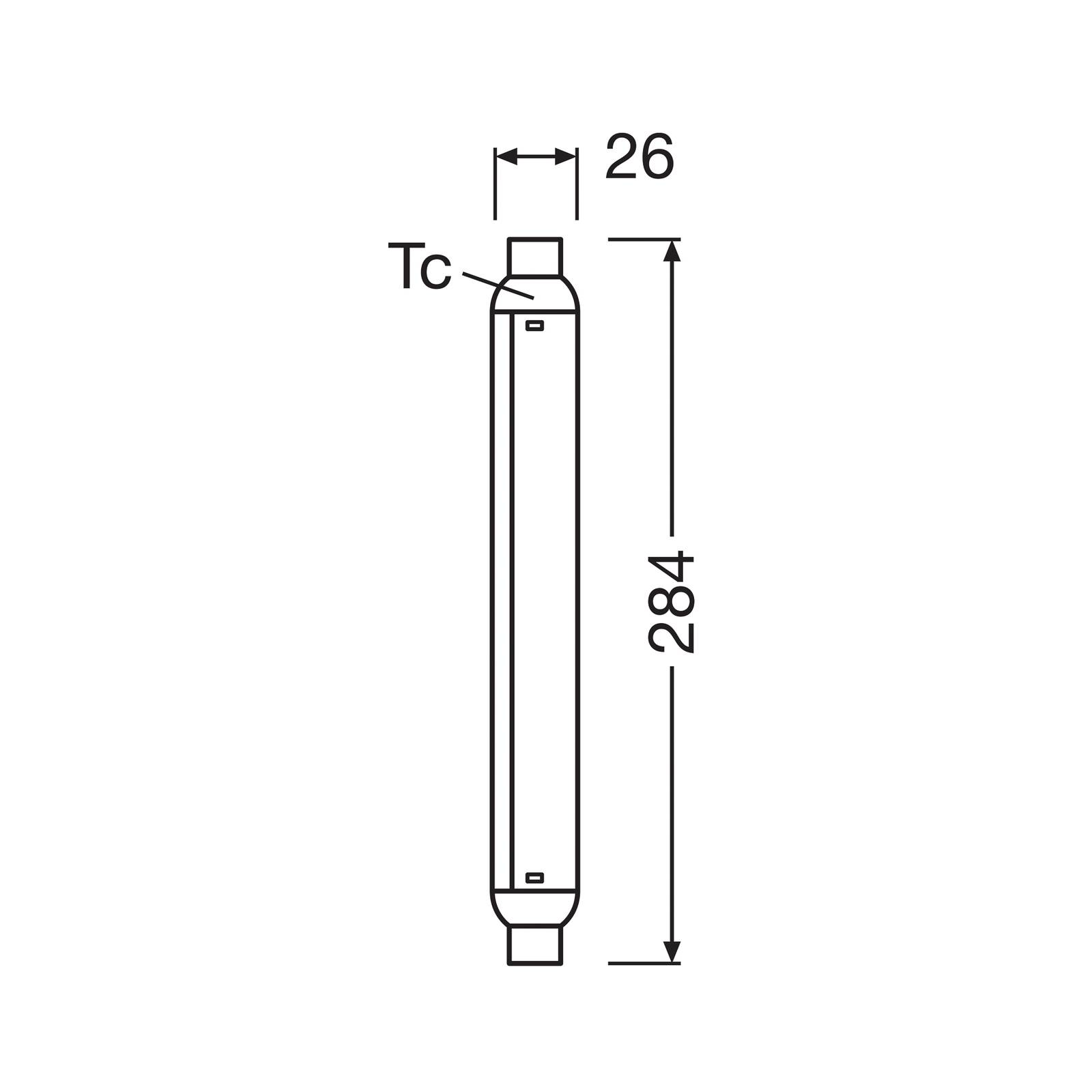 Żarówka rurkowa LED OSRAM S15, S19, 28,4 cm, 7 W, 2700 K