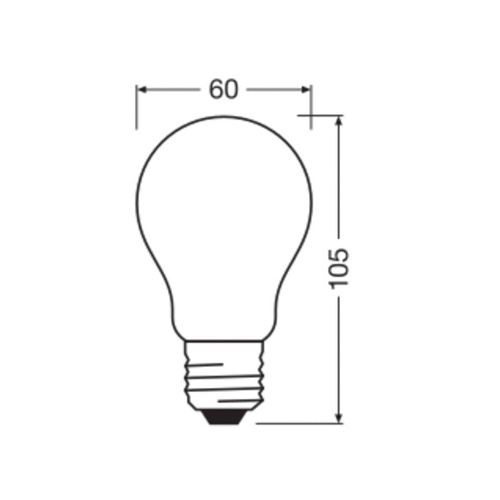 OSRAM LED Classic, matowa, E27, 7,2 W, 1 521 lm, 4000 K, A100