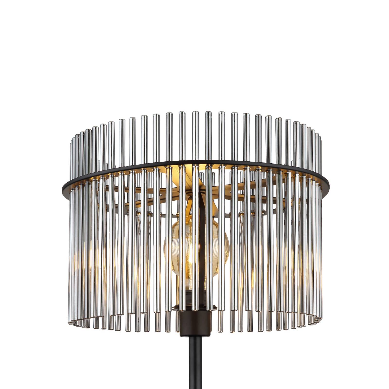Globo Lampa stojąca Gorley, wysokość 152 cm, dymny szary, szkło/metal