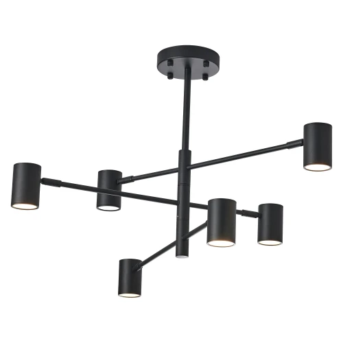 Noe lampa wisząca 6xGU10 czarna PLC0102-BK