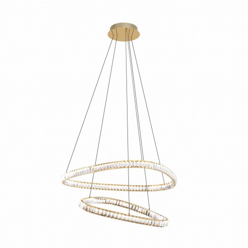 Athesa lampa wisząca (z pilotem) 2xLED/36W złota MD3169-2-3GT