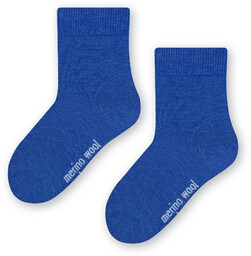 Skarpetki z wełny merino art. 130 GC006 niebieski