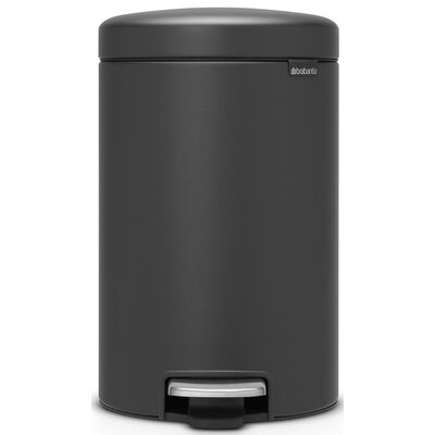 Brabantia Kosz na śmieci pedałowy NewIcon 12l grafitowy mat 113802