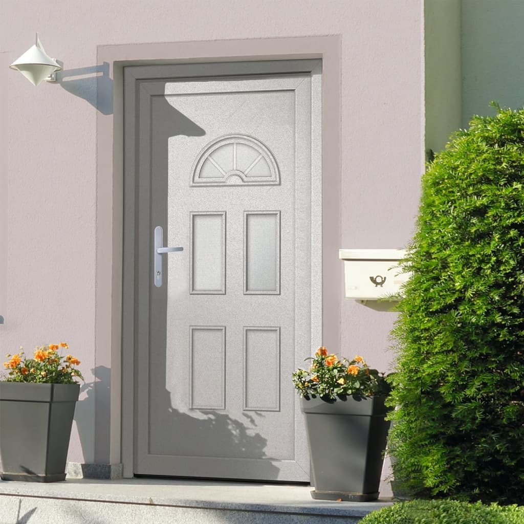 vidaxl Drzwi zewnętrzne, białe, 88x190 cm, PVC 8720845887674
