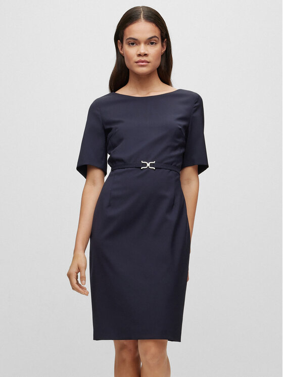 Boss Sukienka 50490041 Niebieski Slim Fit